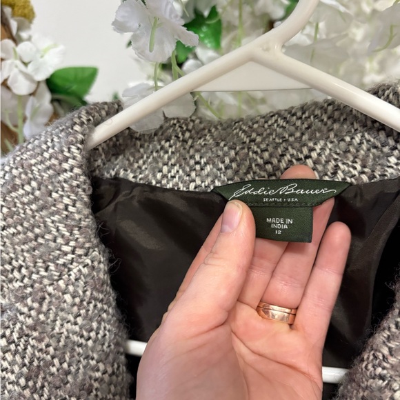 Eddie Bauer Vintage Women's Brown Herringbone Blazer - Picture 3 of 7